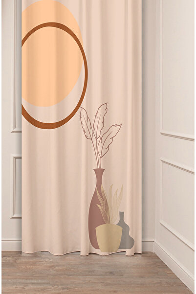 GREENDECOR Leaf Vase Bohemian Minimalist Beige Cream Patterned Special Design...