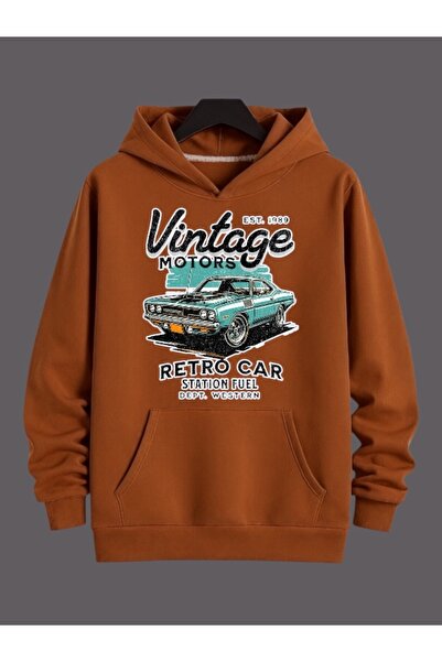 ArtYus Φούτερ Unisex Ανδρικό/Γυναικείο Vintage Retro Car Πολύχρωμο Προσαρμοσμ...