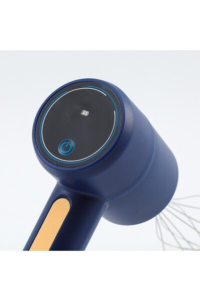 Flippy Cordless Electric Hand Mixer for Home, Eggs & Cream, Plastic Handle, 3 Accessories, Dark Blue