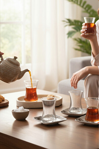 Keramika Artemis Glass Tea Set 12 Pieces for 6 People