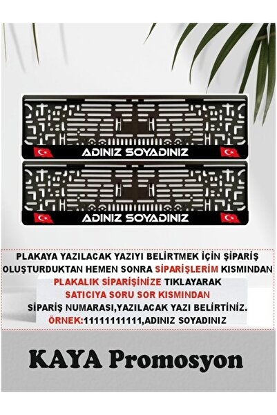 kayapromosyon Kişiye Özel Isimli Plakalık 2 Adet Her Araç Için Uygun Plakalık P2