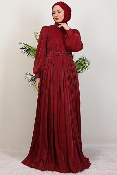 giz astore Meryem Boncuk Abiye Bordo