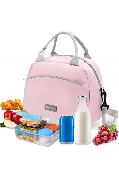 Flippy Thermal Lunch Bag, Multifunctional, Compartmented, Waterproof, 26x14.3x21.2 cm, Pink