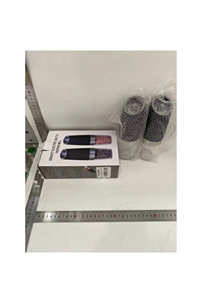 Flippy 2 Electric Salt and Pepper Grinders, Flippy, Battery Operated, 20x6.5 cm, Black/Transparent