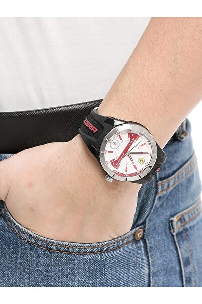 Scuderia Ferrari Ferrari Scuderia RedRev T Chrono White Dial Silicone Band Watch