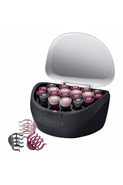 Remington Ionic H5600 Electric Hair Roller Set, 20 rollers, 3 sizes, Ionization, Velvet finish,Black