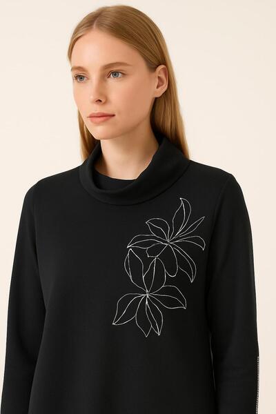 Moodbasic ZİNCİR NAKIŞ DETAYLI DİK YAKA TAKIM 704-26K