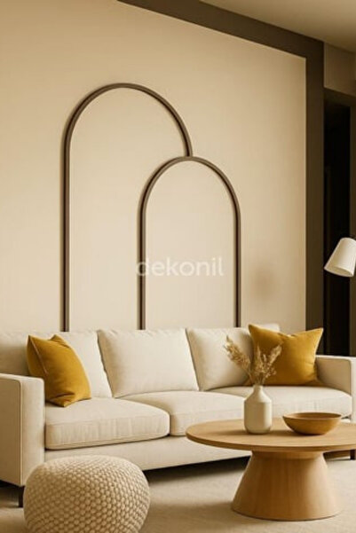 Dekonil Nova Dekoratif MDF Oval Duvar Paneli Seti 114*248 cm - Bohem Duvar Çıtası