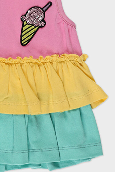 Panço Kız Pink Örme Yuvarlak Yaka Atlet