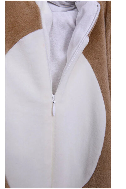 Babydola Welsoft Cute Bear Hat Footed Zippered Winter Jumpsuit