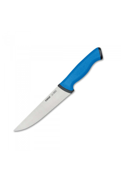 PİRGE Professional meat knife N2, stainless steel DUO 16.5cm, blue handle