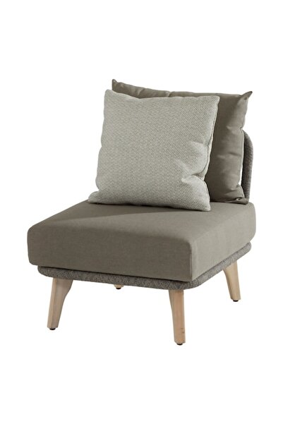 Maison Mex Fotoliu fara brate gradina/terasa, SANTANDER, L.68 l.87 H.84 cm, gri