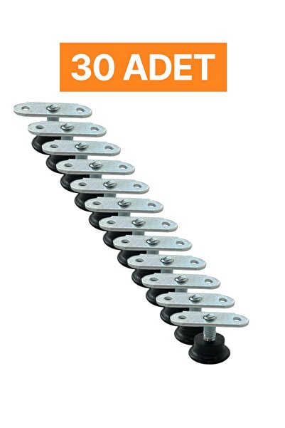 HOMDEP Masa Sandalye Dolap Sehpa Ayarlanabilir Yükseltme Ayağı M8 Siyah Rotil...