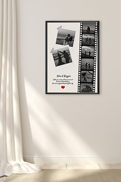 HİNA Kişiye Özel Film Şeridi Temalı Sinematik Anı Tablosu, 8 Fotoğraf Lamine ...