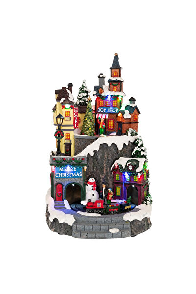 BraziPremium By OLLMA Orășel de Crăciun cu magazin de jucării, hotel și tren,...