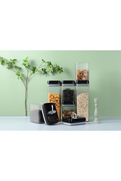 Flippy set of 4 plastic airtight containers, 2×1.5L & 2×3.3L, transparent