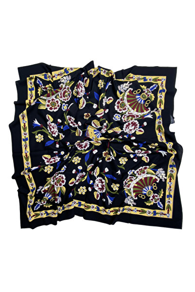 Sultan İpek مفرش طاولة منقوش أصلي مقاس 170×170 سم - 100% قطن