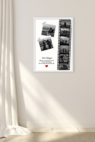 HİNA Kişiye Özel Film Şeridi Temalı Sinematik Anı Tablosu, 8 Fotoğraf Lamine ...