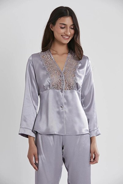 Mavelle Women's Satin Nightgown Robe Six-Piece Bridal Dowry Set - Slippers Gift