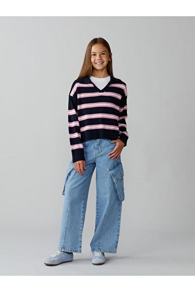 LC Waikiki Create Your Style |   Polo Neck Girls' Knitwear Sweater