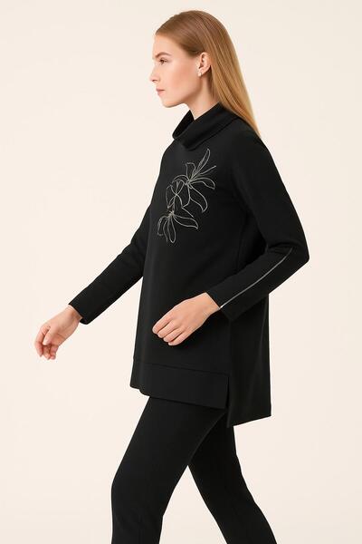 Moodbasic ZİNCİR NAKIŞ DETAYLI DİK YAKA TAKIM 704-26K