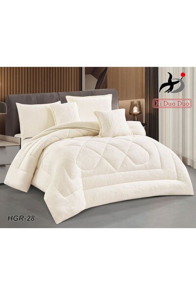 Xido 6-piece winter double quilt with embossed details