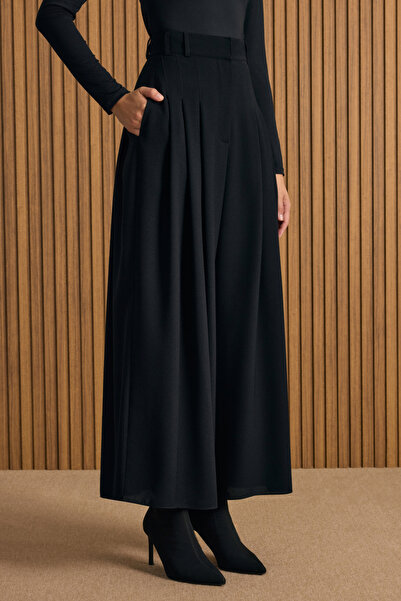 Aker Pileli Crep Pantolon Etek