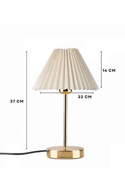 HOMİNG Pleated Gold Foot Lampshade 242310
