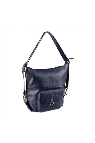 AZZURA Geantă Ayline, tip rucsac bleumarin din piele naturală