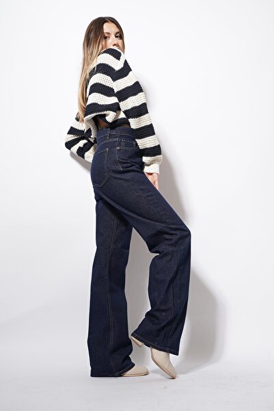 Pafi Moda بنطلون هيت سترت باللون الأزرق الداكن