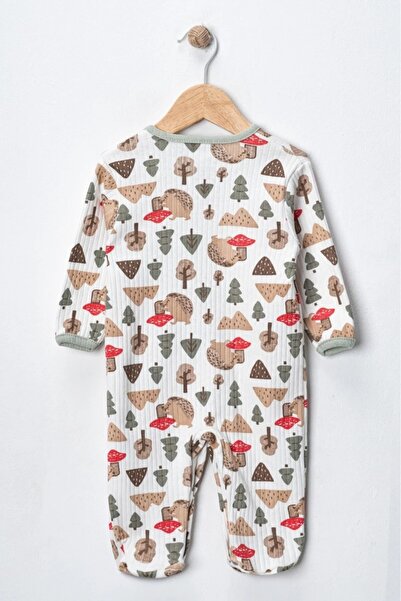 ENİA BABY Baby Patterned Seasonal Cotton Newborn 3-6-9 Months 3-Piece Clothing Jumpsuit Set Sleeping Bag