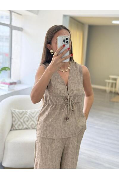 BETULAKSUBUTİK Linen Fabric Bohemian Set