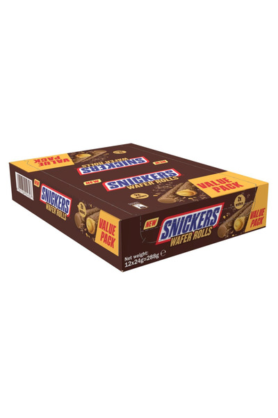 Snickers لفائف الويفر، 12 × 24 جرام