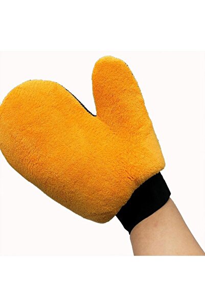 Flippy Γάντι πλυσίματος αυτοκινήτου, Flippy, μικροϊνών, μαλακό, για βρεγμένο ή στεγνό, χωρίς γρατσουνιές, 25x20cm, πορτοκαλί-γκρι