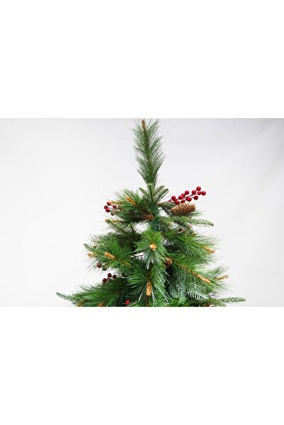 Flippy Τεχνητό χριστουγεννιάτικο δέντρο Bogat Premium, κόκκινα κουκουνάρια, ύψος 180 cm, 414 κλαδιά, Flippy, πράσινο