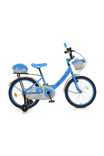 byox Bicicletă pentru copii cu roți de antrenament, albastră