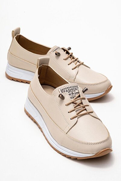 CCWAY AYAKKABI Pantofi de damă cu talpă moale BEJ ALB