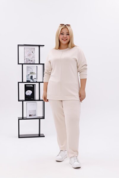 Siyezen Plus Size Modal Set with Green Front