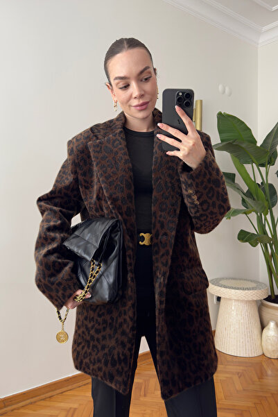 MAGARDE Leopar Sakallı Özel Seri Ceket- SİYAH