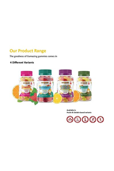 Gumazing Calcium and Vitamin D3 Gummies for Kids – 60 Pieces