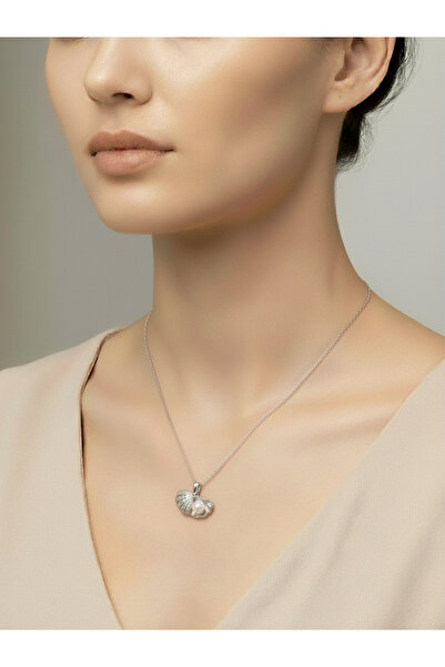 ADA LİFE GÜMÜŞ (ÇANTALI KUTU) 925 Ayar Gümüş İstiridye Model Kadın Kolye