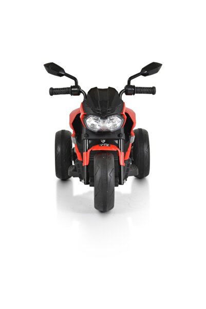 Moni Motocicletă electrică pentru copii cu 3 roți Colombo Roșie, lumini LED, funcții muzicale, MP3 și