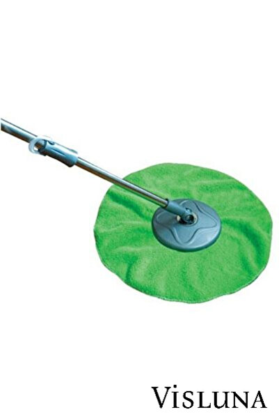 VİSLUNA (2 Pcs) Standard Size Round Rotating Head Replacement Mop Cleaning Cloth