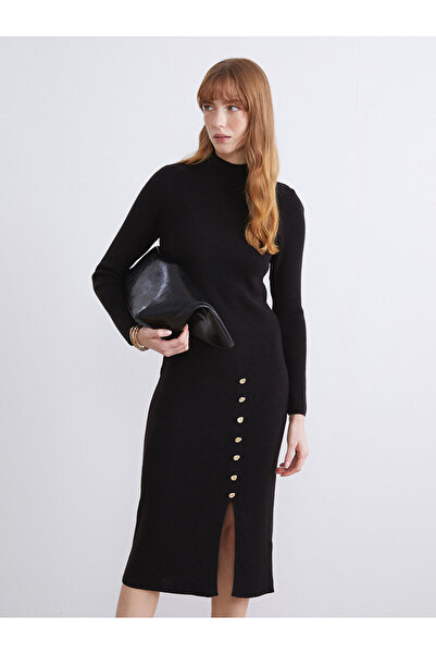 LC Waikiki Özmarka Yeni Sezon Yarım Balıkçı Yaka Triko Elbise