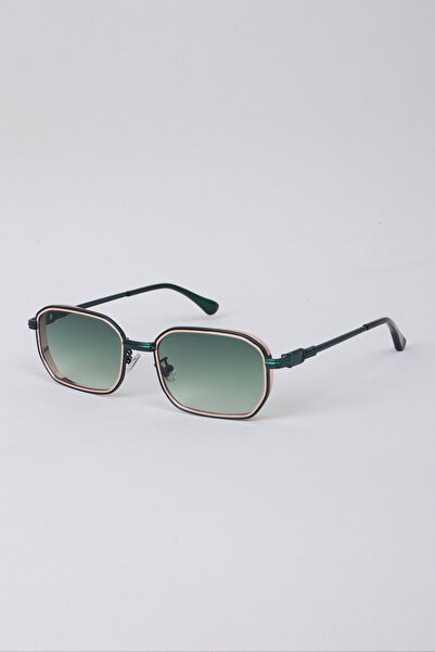 Kapin Vitra Rectangular Design Unisex Sunglasses - Green Glass