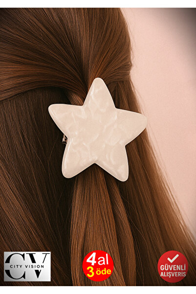 cityvision White Color Star Model Bone Latch Buckle 4 cm Small Size