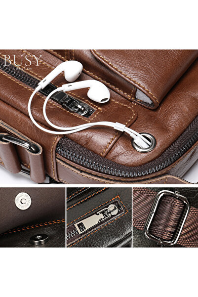 Busy Lady&Gentleman Hemlock men's bag, genuine leather, shoulder and handbag bag