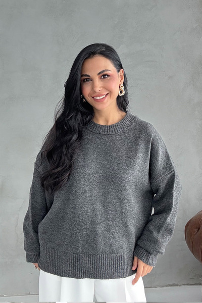 Seda Yalçın Atelier Anthracite Premium Knitwear Sweater