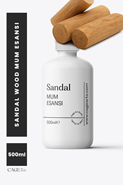 Cageartstudio Sandal Wood Mum Esansı 500 Ml, Yüksek Kalite Mum Esansı, Mum Ko...