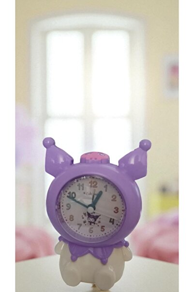 FAMEMUS ACCESSORY Kuromi Masa Üzeri Çalarsaat boyut 15 cm